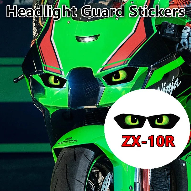 

Motorcycle Headlight Stickers Protective Headlight Guard Stickers Decals For Kawasaki ZX10R Ninja ZX 10R ZX-10R 2021-2024 23
