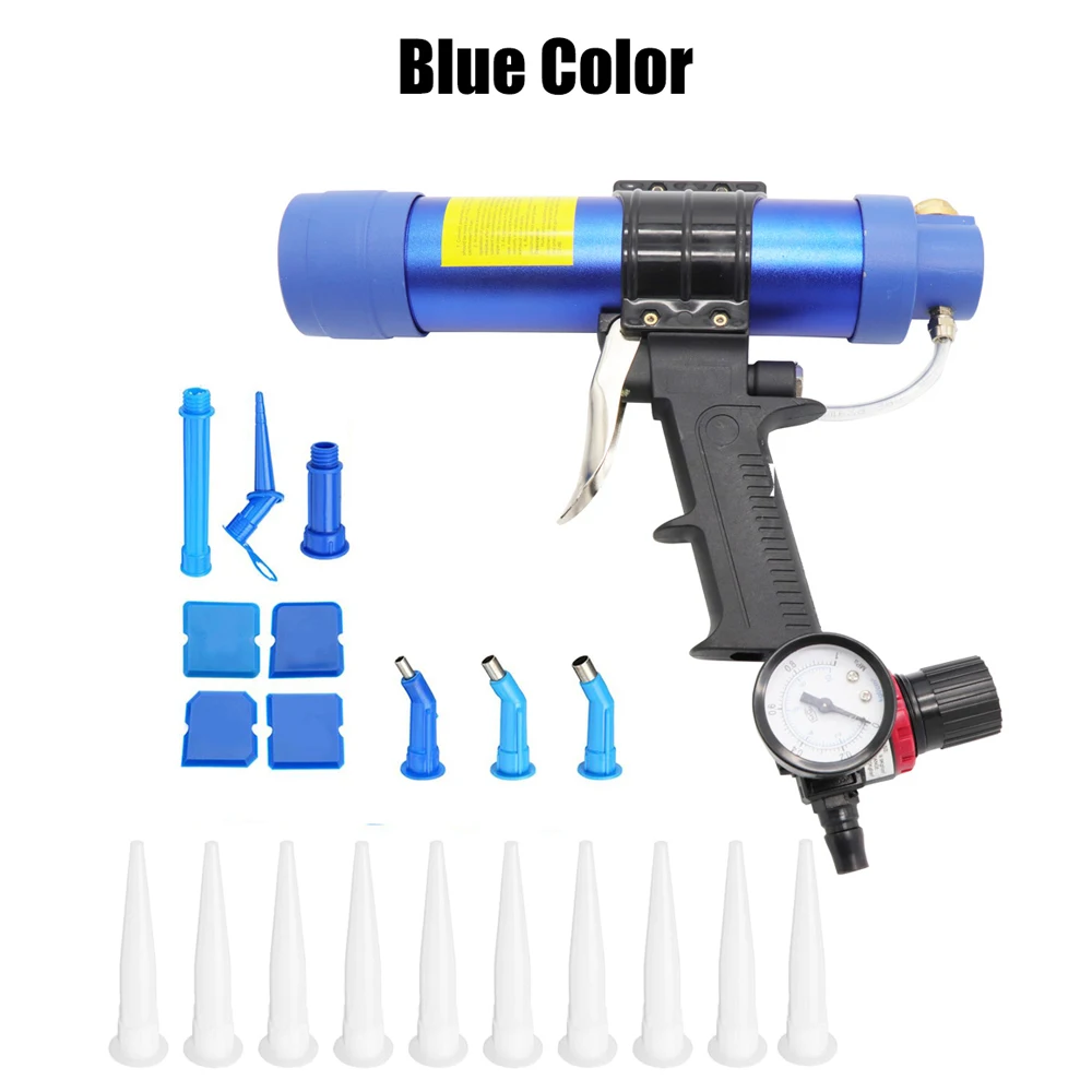 310ML Air Caulking Gun/ Pneumatic Cartridge Dispenser Silicon Sealant Applicator Glass Gluing Tool Construction Caulking Gun