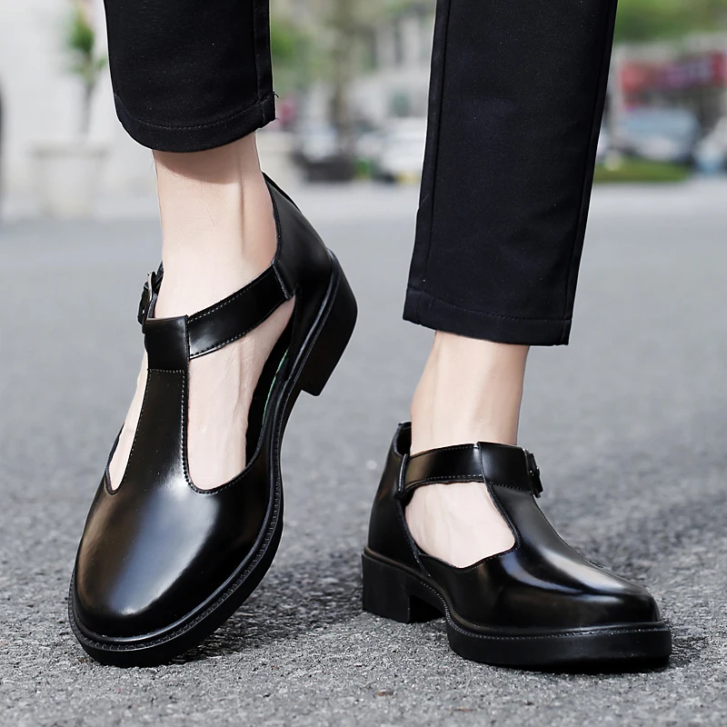 Luxury 100% Natural Leather Cowhide Summer Sandals Business Men's Formal Dress Office Shoes Loafers Flats Driving Casual Shoes