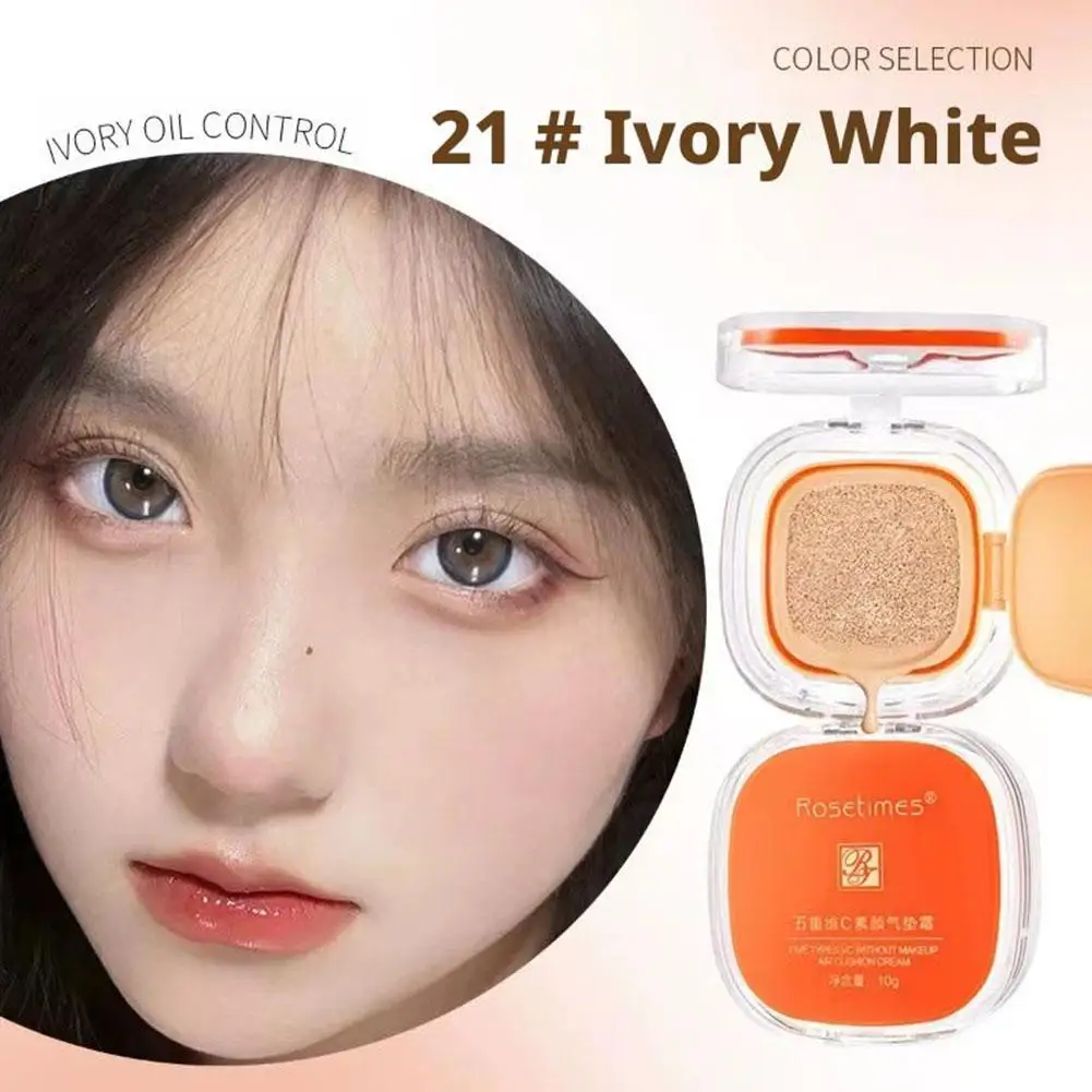 Vitamin C No Makeup Air Cushion Cream Waterproof Anti Concealer Primer Sweat Lazy Makeup Natural Brightening Finish Q0X6