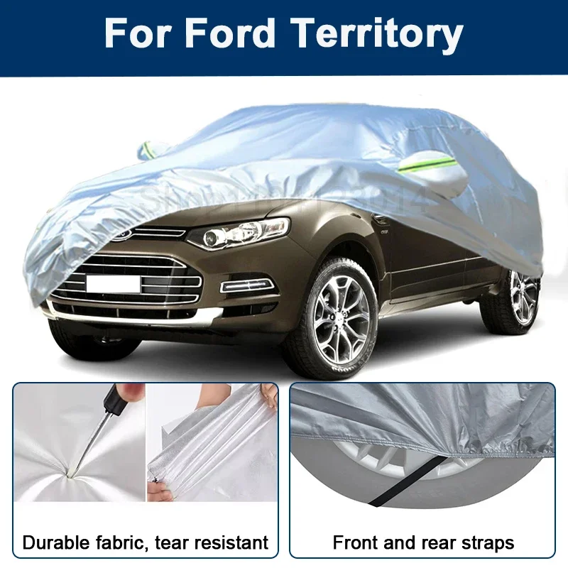 

Всепогодный чехол для автомобиля Ford Territory с отражающими полосами, водонепроницаемый, снегозащитный, пылезащитный, с защитой от УФ-излучения, автоаксессуары