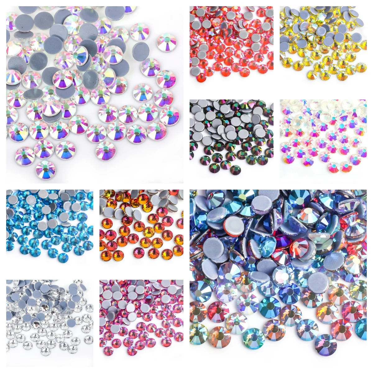 SS6-SS30 40Colors Crystal AB Better DMC Hot Fix Rhinestones,Glass Strass Hotfix Iron On Rhinestones Sewing & Fabric Decorations