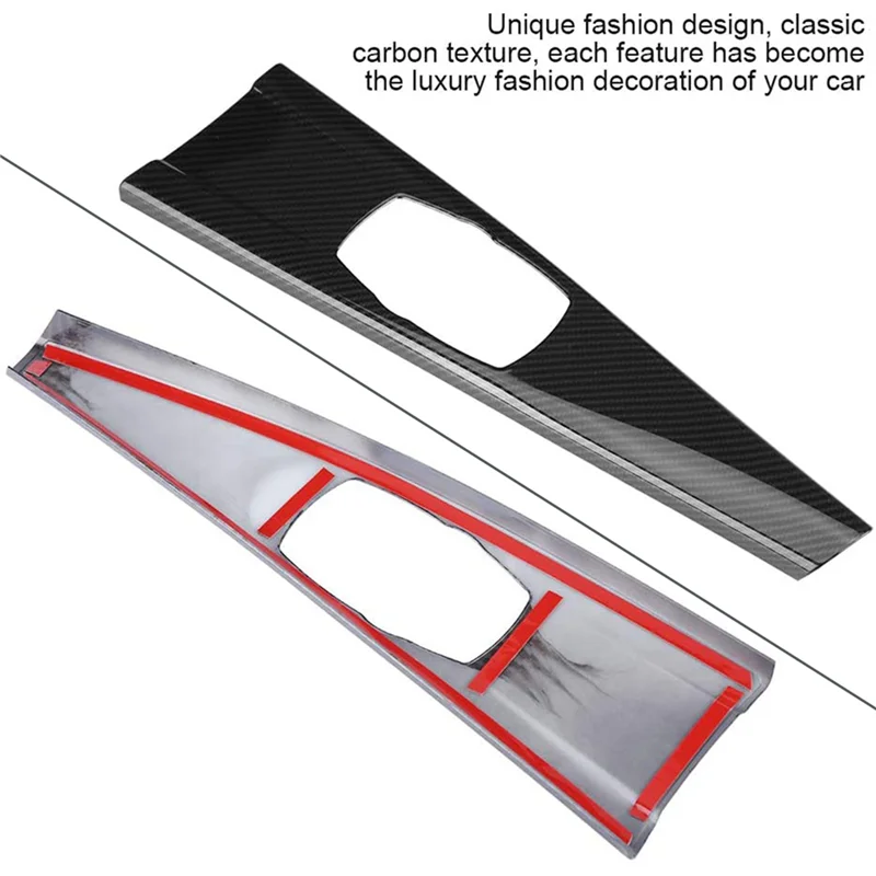

5X Car Multimedia Panel Cover Trim Sticker For BMW 3 Series F30 F34 4 Series F33 F36 Carbon Fiber Interior Trim