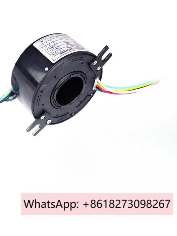 Through hole high current gas collector ring 2 4 6 way 360 degree rotating motor slip ring