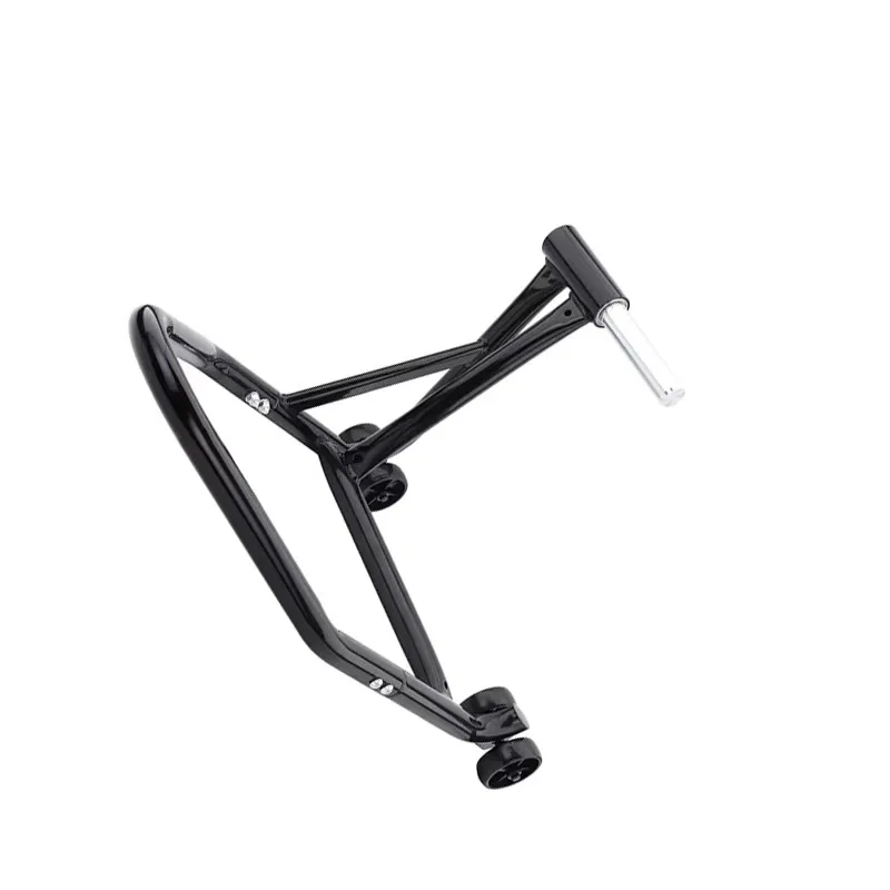 تركيب بسيط، حامل عجلة فولاذي أسود، أداة إصلاح الدراجة النارية لأنظمة الجسم، إطار دعم بسيط