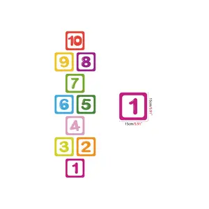 Cartoon Floor Stickers, waterproof, truss, numerical game, kindergarten, children's room, wall stickers 10 Main Sales Sticker Floor - №2