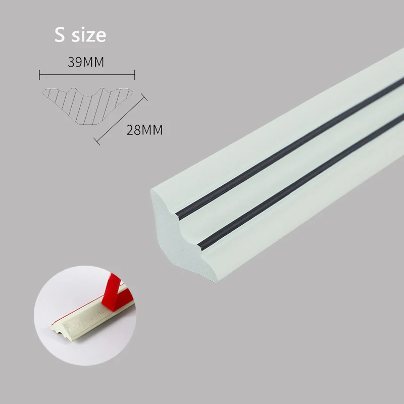 5M 3D Foam Wall Edge Strip Stickers Zelfklevende Waterdichte Plint Hoek Taille Lijn Plafond Rand Strip Home Decor