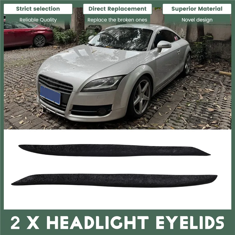 

NEW-Gloss Black Car Headlight Eyelids For TT 8J 2006-2014- High-Quality Auto Parts