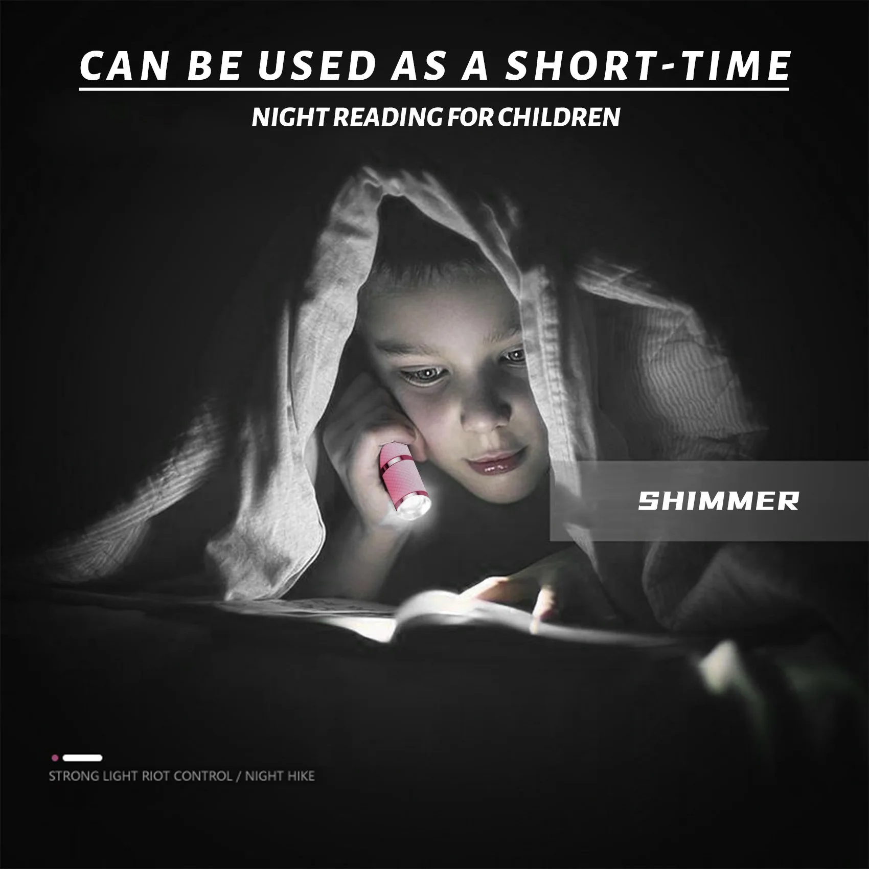 Outdoor Mini Lanterna de borracha, 9 LED Torch, Rosa, Borracha