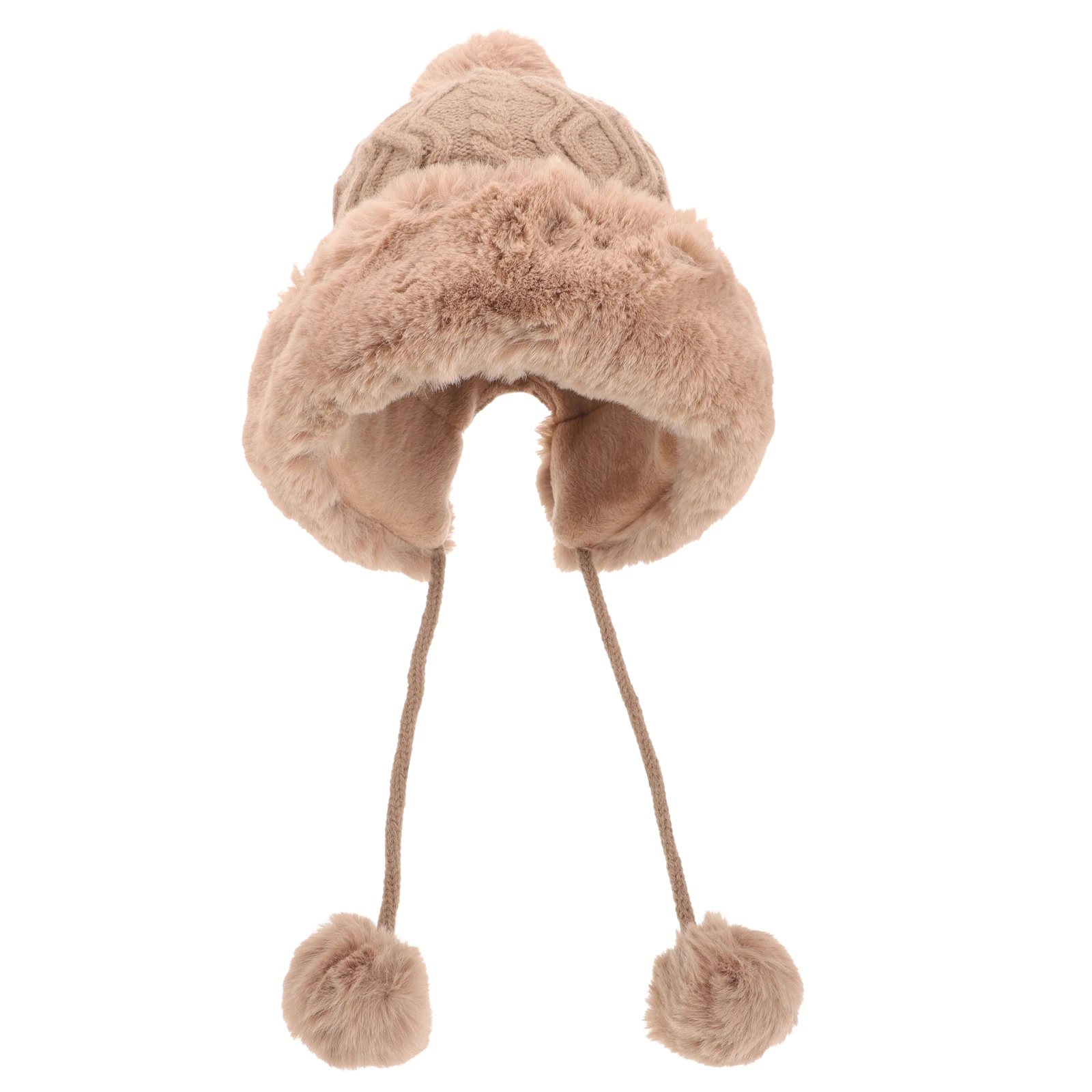

Warm Wool Hat Women Casual Hats for and Cold-proof Winter Thicken Beanie Hood Miss