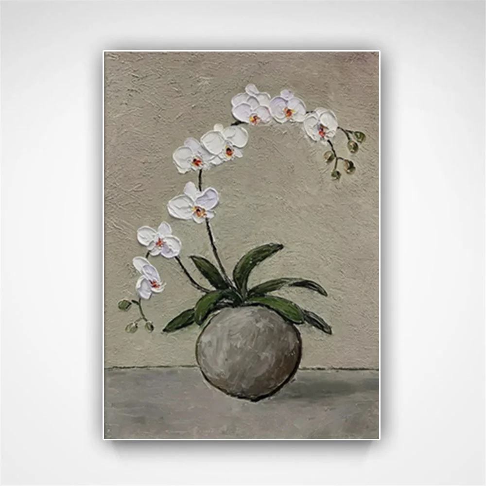 100% hand drawn orchid abstract oil painting original wall painting home living room decoration paint interior aesthetics
