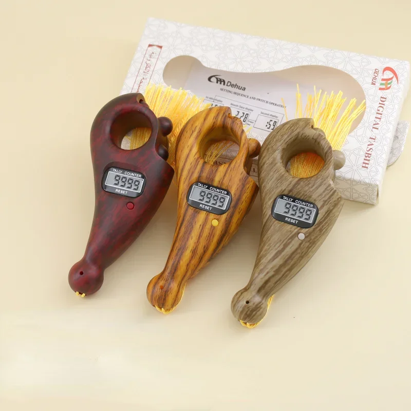 Imagem -02 - Grânulos de Oração Giratória Portáteis com Led Digital Counter Finger Counter Muçulmano Islâmico e Presentes Eid