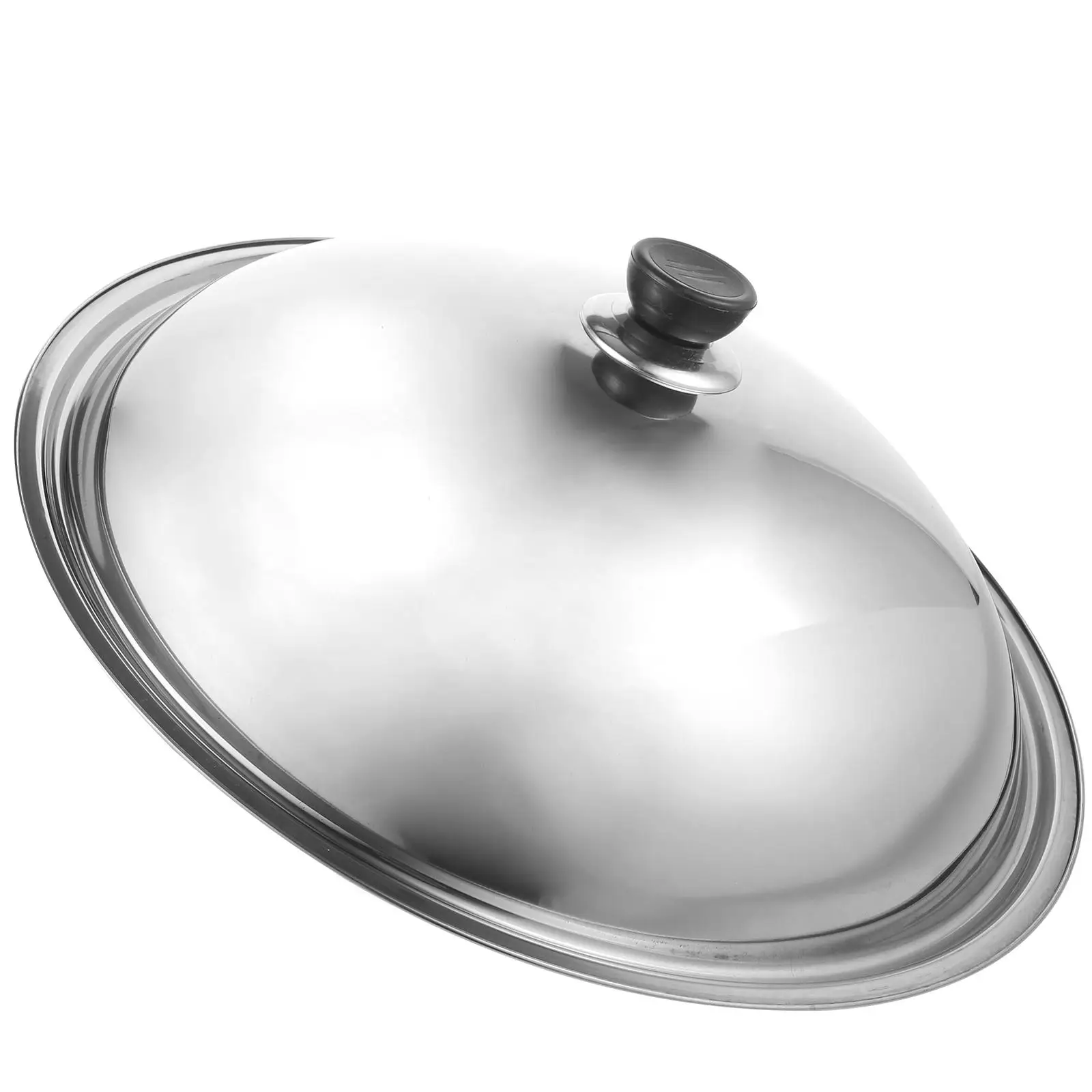 

Stainless Steel Pot Cover Anti Oil Splashing Cooking Tool Kitchen Gadget Heat Resistant Lid Pan Wok Silver