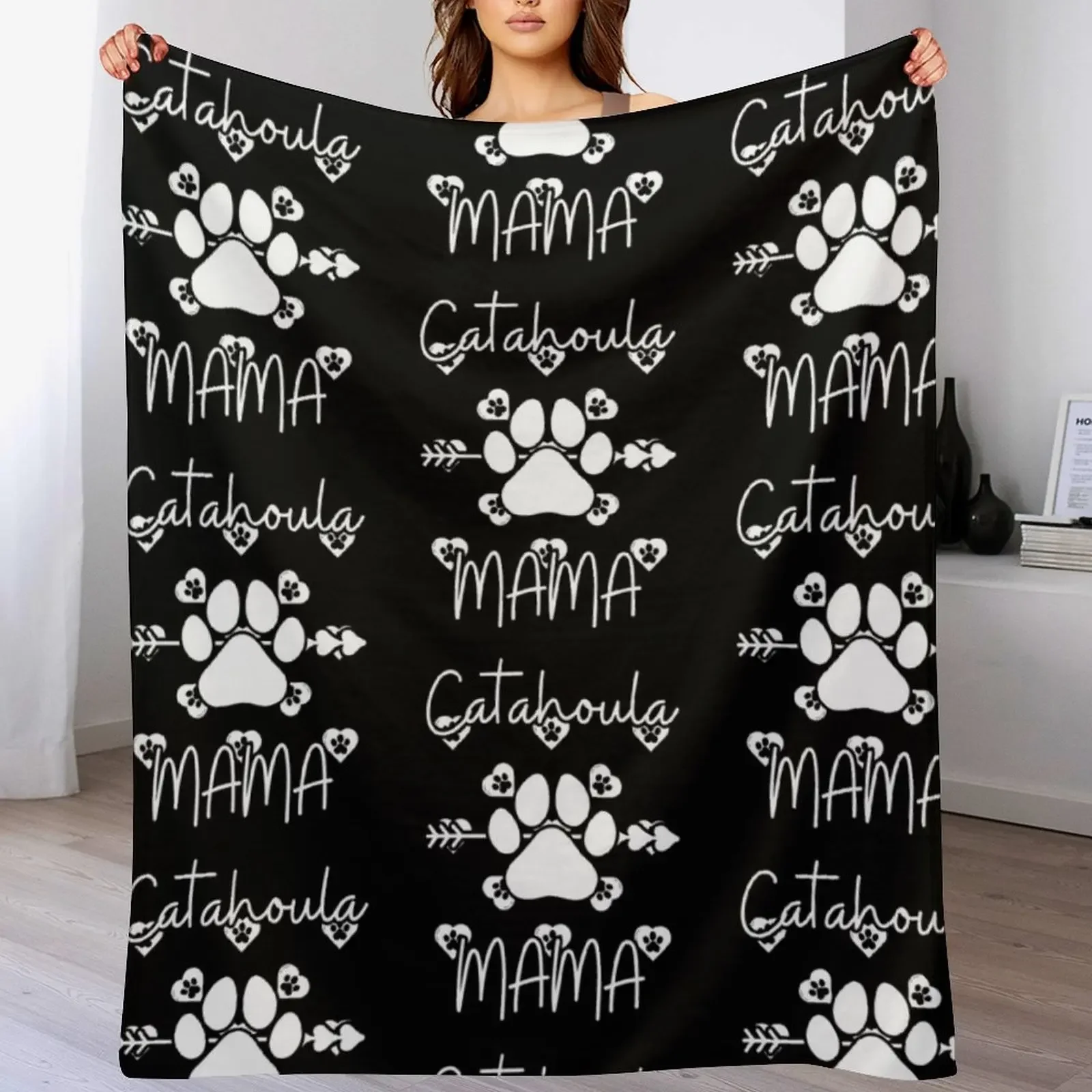 

Catahoula Mama Catahoula Leopard Lover Gifts Dog Mom Mother Throw Blanket for winter Soft Big Softest Summer Blankets