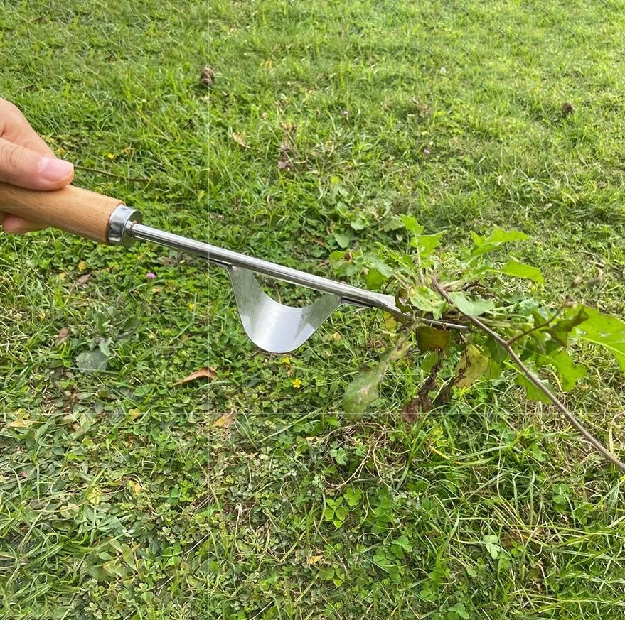 Wood Handle Garden Weeder Tool, Hand Tool for Weed Removal, Durable Herbicide-Free Weeds Remover & Gardening Accessory