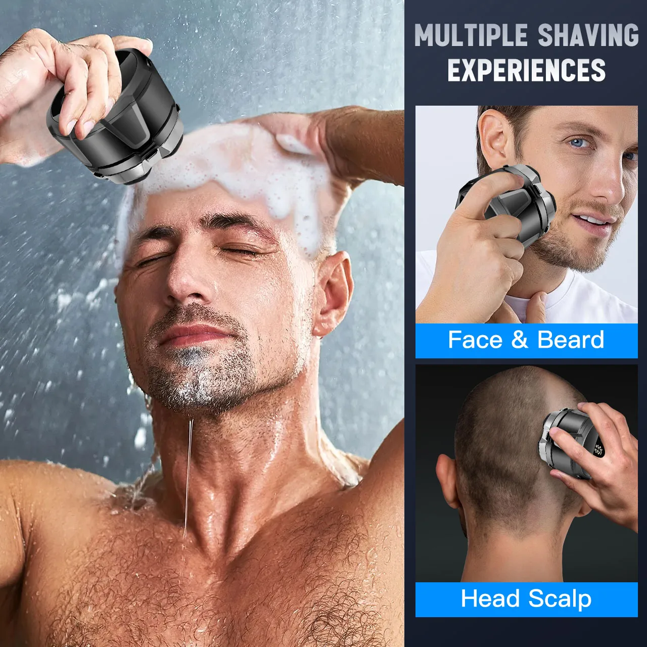 Solimpia 6-Blade Electric Shaver for Man Portable Magnetic Charging Bald Head Trimmer Multi-Functional Shaving Machine view 5