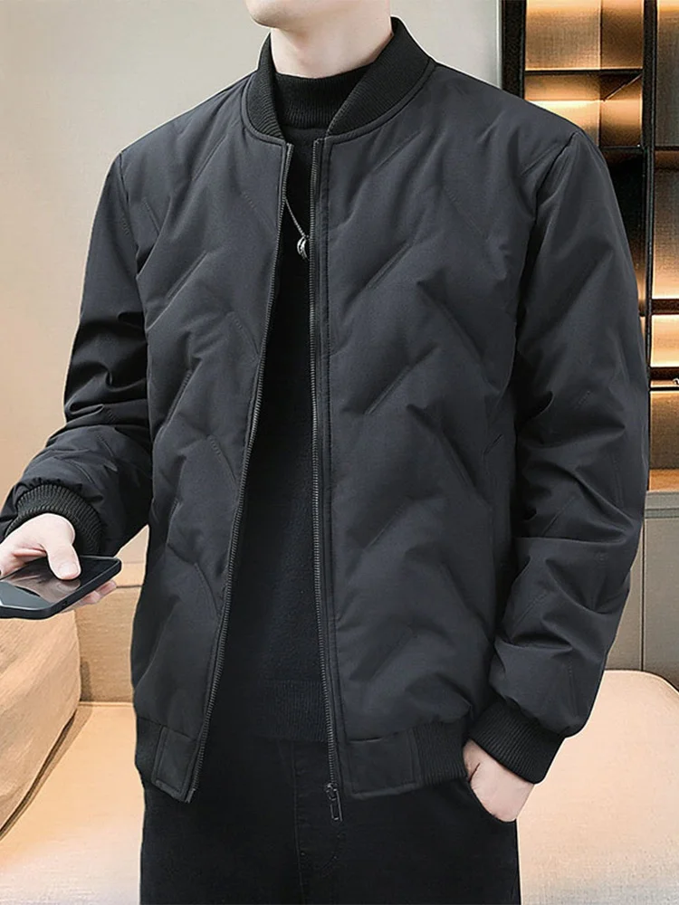 

Busin Sle Thiened down Cotton Jaet Men's Winter Warm Outerwear Stand Collar Comfortable Casual Autumn Winter Sle