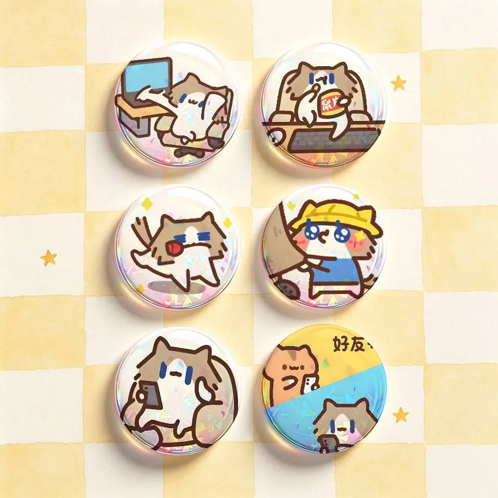 Yue xin miao HD Print Badges Pretty Round Display Brooches IP merchandise 32mm 58mm 75mm 44mm 25mm