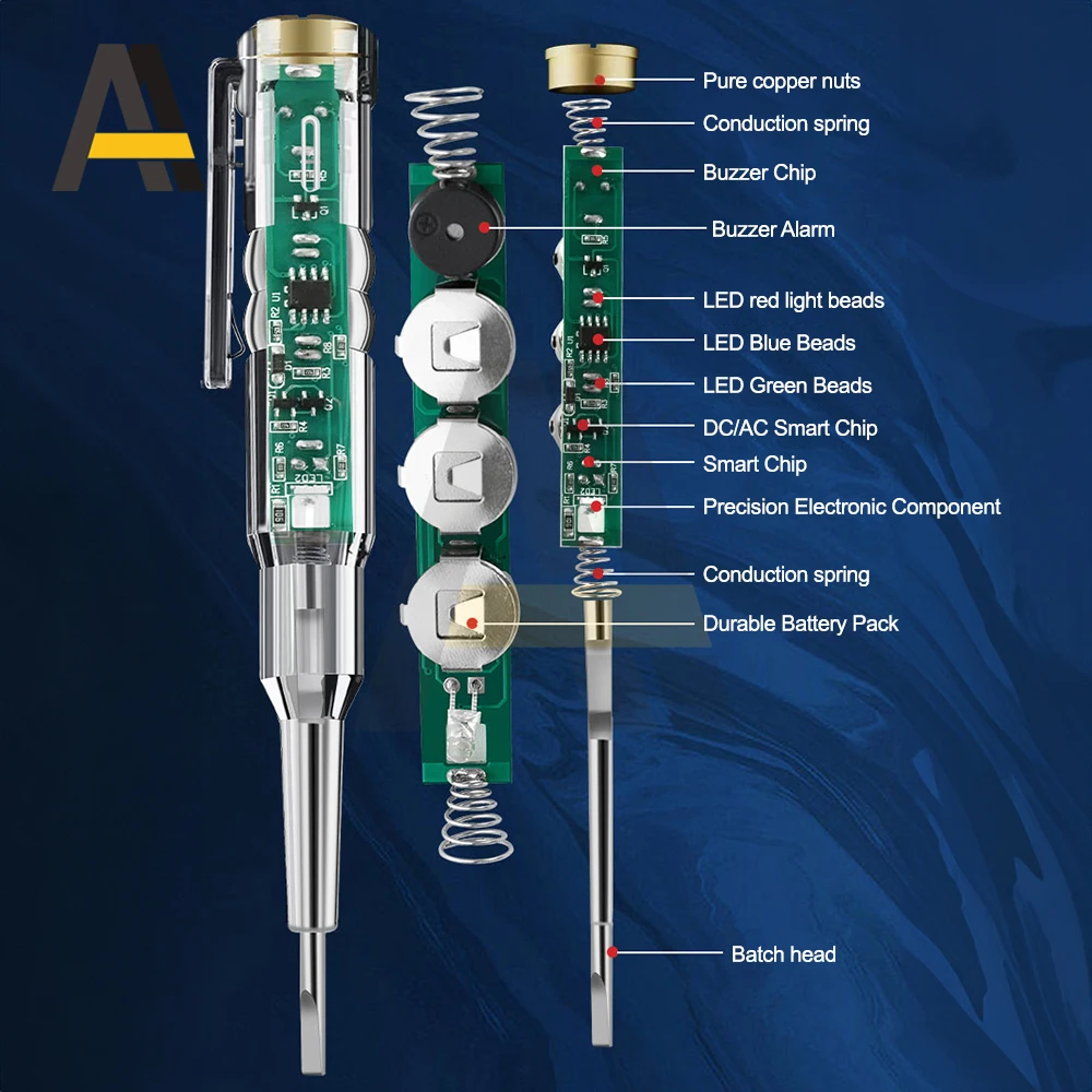 

Intelligent Voltage Tester Pen Non-contact Induction Digital Power Detector Pencil Electric Screwdriver Probe Circuit Indicator