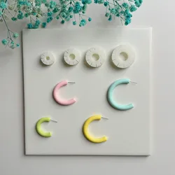 Simple Round Shape Polymer Clay Molds Soft Pottery Cutters Earring Ceramics Clay Earring Jewelry Pendant Cutting Die DIY Mould