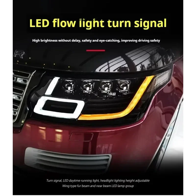 

Автомобильные фары FT для Range Rover Executive Edition 2013-2018: Светодиодные проекционные фары, дневные ходовые огни, автомобильные аксессуары