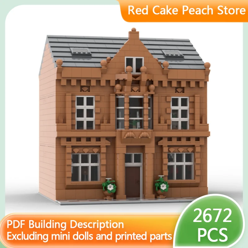 Modelo de Vista da Cidade MOC Blocos de Construção Casa Abraham Arquitetura Modular Tecnologia Brinquedo de Montar Presente de Férias para Crianças