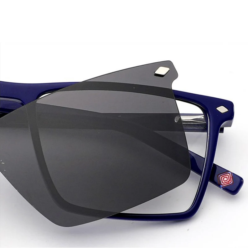 Ceofy Men Acetate Fashion Glasses Frame Retro Polarized Sun Clip Magnet Optical Sunglasses Prescription Eyeglasses High Quality
