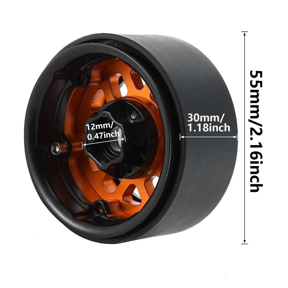 

Best 4PCS 1.9 Metal Beadlock Wheel Hub Rim For 1/10 RC Crawler Axial SCX10 90046 AXI03007 Traxxas TRX4 Redcat D90
