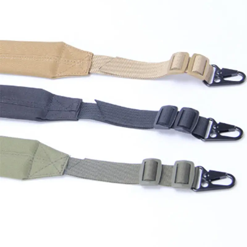 Solid Color Military Enthusiast Outdoor Task Rope Training Safety Dog Rope Metal Nylon Tactical Strap Accessories view 2