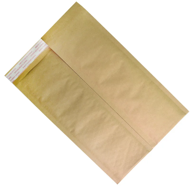 20Pcs 11x29cm Long Courier Bag Brown Kraft Paper Bubble Envelope Packaging Mailers Padded Shipping for Pen Knife Fork Protect