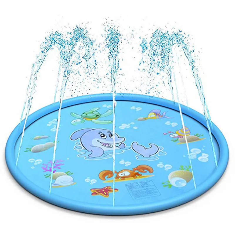 PVC Splash sprinkler Pad Children Water Mat Summer Inflatable Water Spray pets Pad Outdoor Game Toy Lawn Swimming Pool Mat Kids