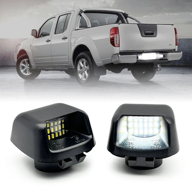 2Pcs For Nissan Frontier Navara D40 Armada Titan Xterra Suzuki Equator White LED Number License Plate Light