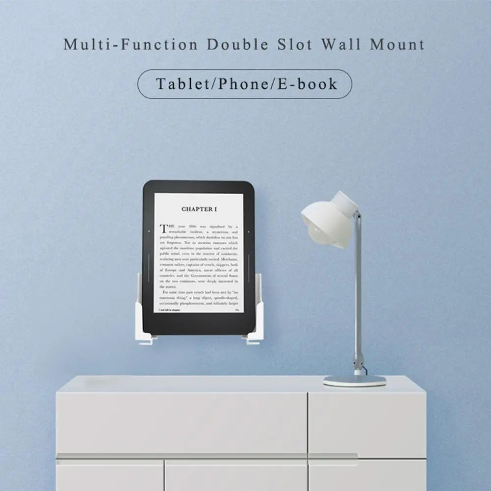 2pcs Adjustable Wall Mount Tablet Holder Universal Phone Frame Stand Bracket Bedroom Storage Support Rack