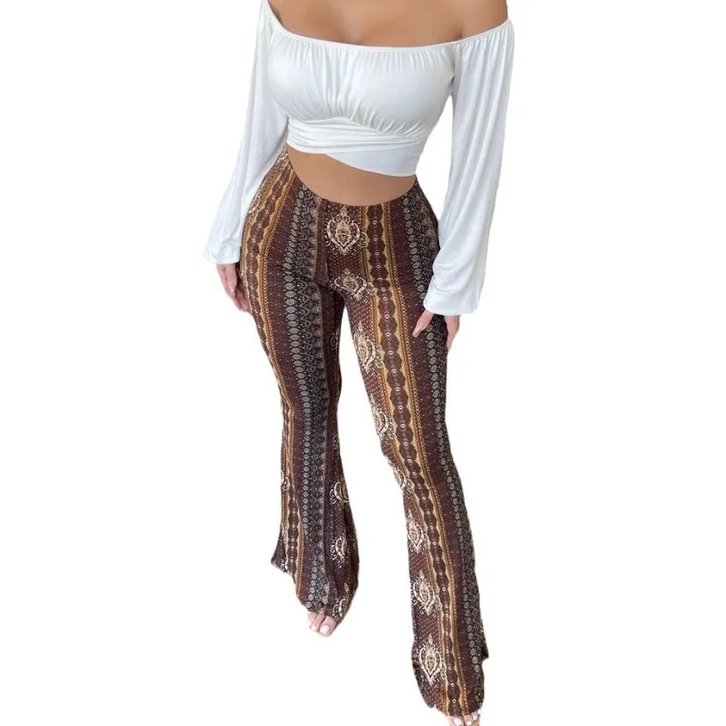Women's Slacks Spring and Autumn High-elastic Tight Bootcut Sexy Slacks