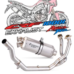 FOR African twin-cylinder CRF1000 CRF1000L Double hole muffler full exhaust modification front exhaust pipe 16-19 years