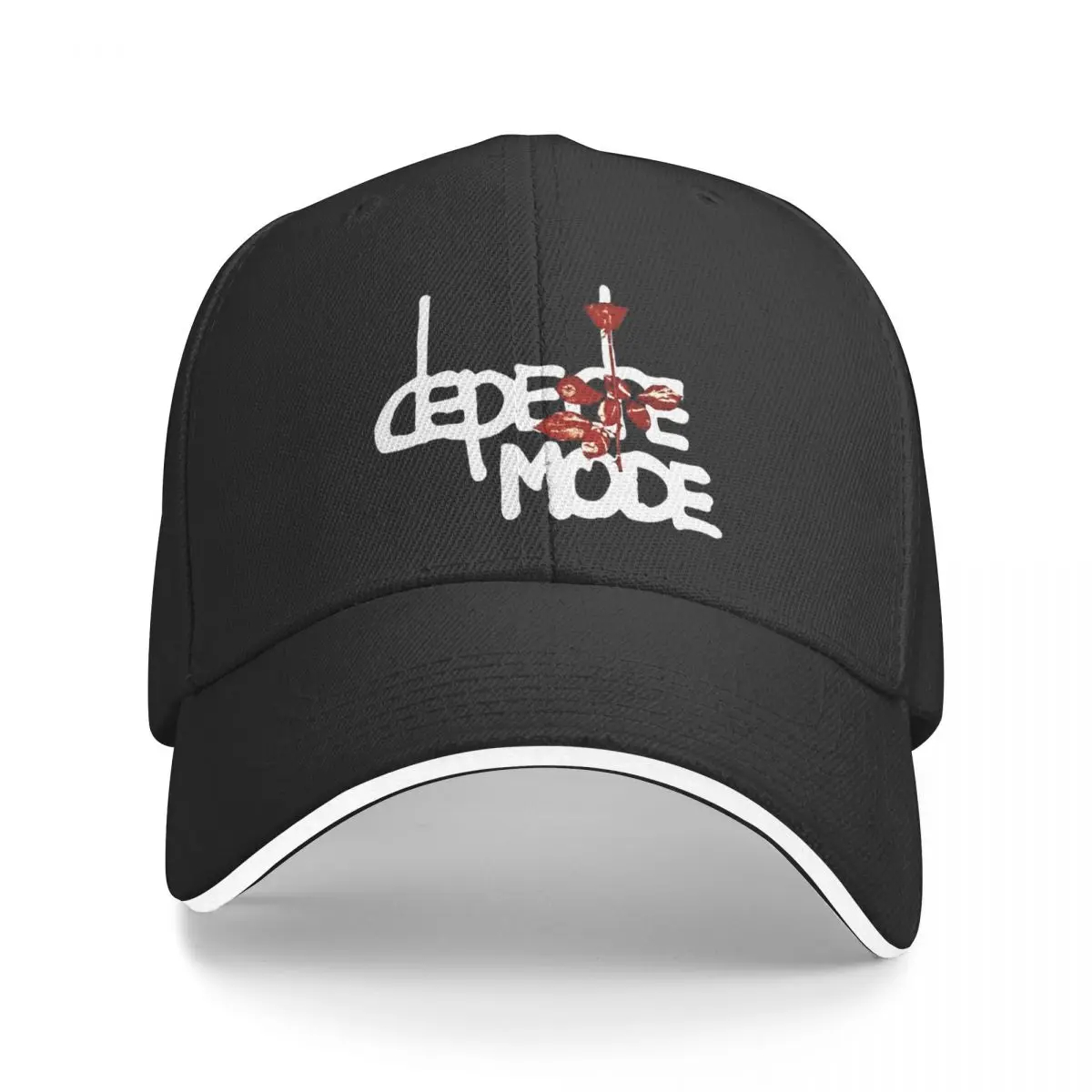 Vintage Red Mode Flowers Depeche Modes Rock Band Baseball Cap Unisex Casquette Headwear For Daily Workouts Adjustable