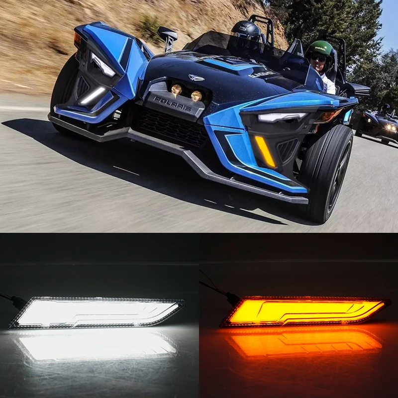 Lower Accent Panel Light With Yellow Turn Light Kit For 2020 2021 P-olaris Slingshot S/Slingshot SL/Slingshot GT