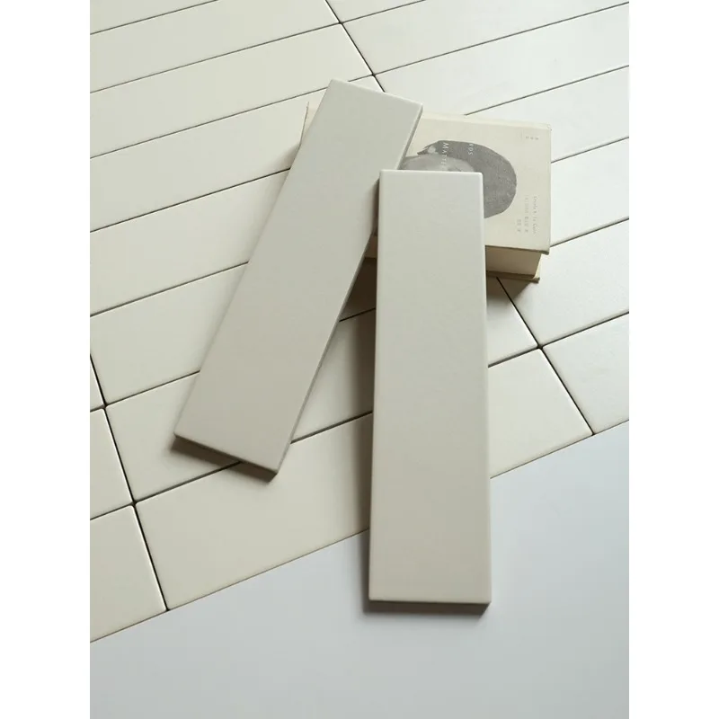 French Cream Beige Strip Full Tile Toilet Bathroom Kitchen Cafe Dining Background Wall Floor Tiles