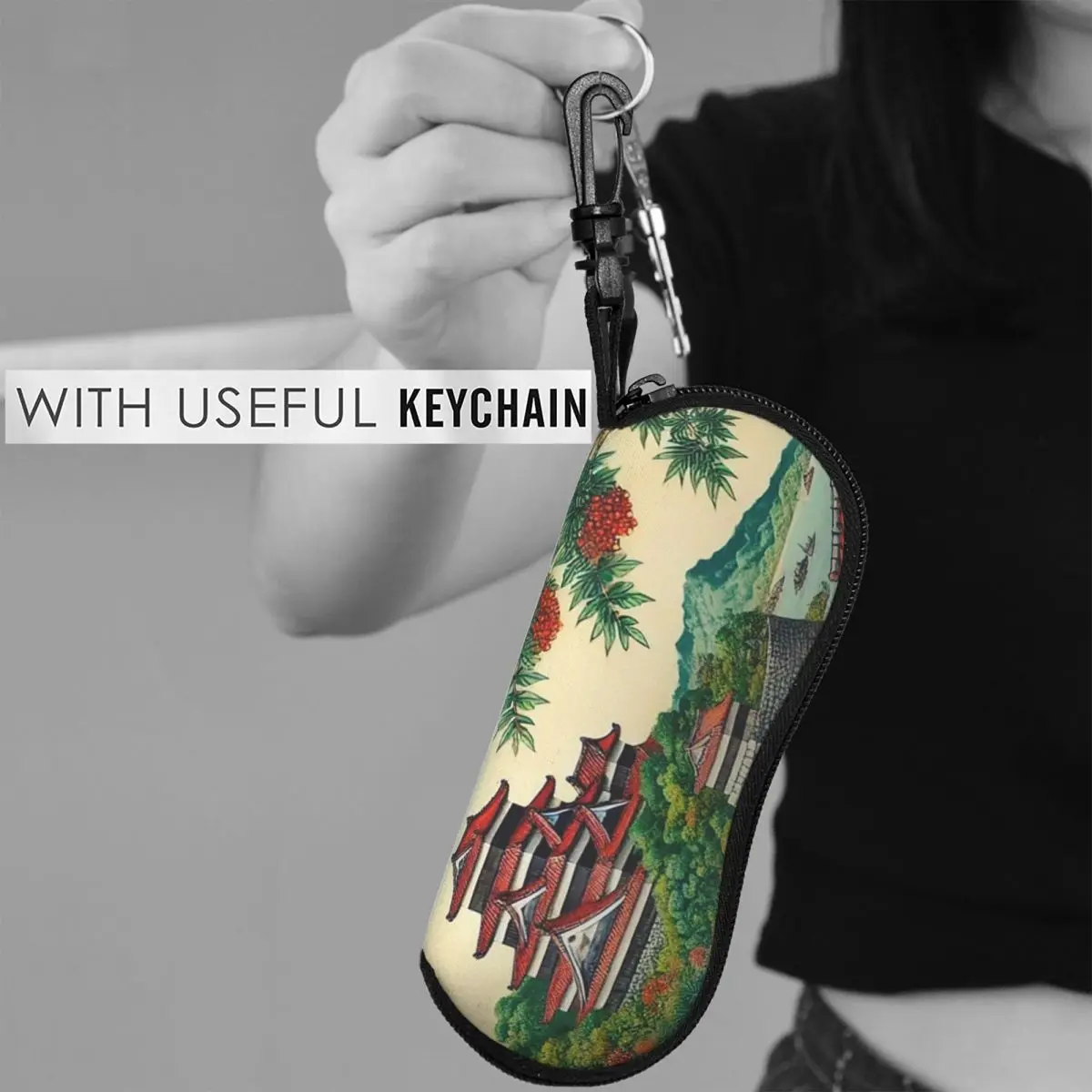 琉球王国城タウンウォークシェルメガネケース保護サングラスボックス女性男性ソフト眼鏡バッグポーチ