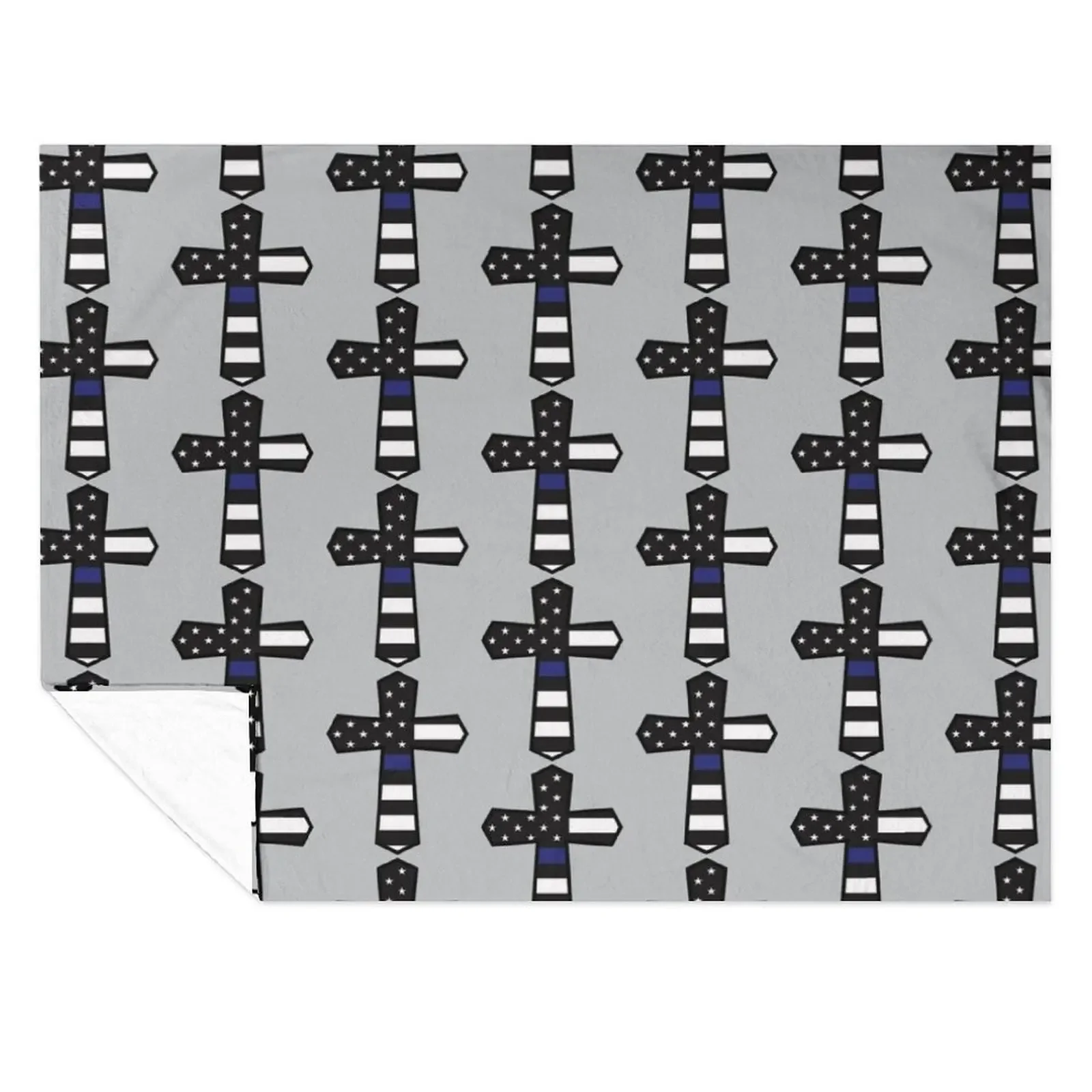 

God N Country Blue Line Law Enforcement Tribute Throw Blanket Softest Multi-Purpose Tourist Blankets