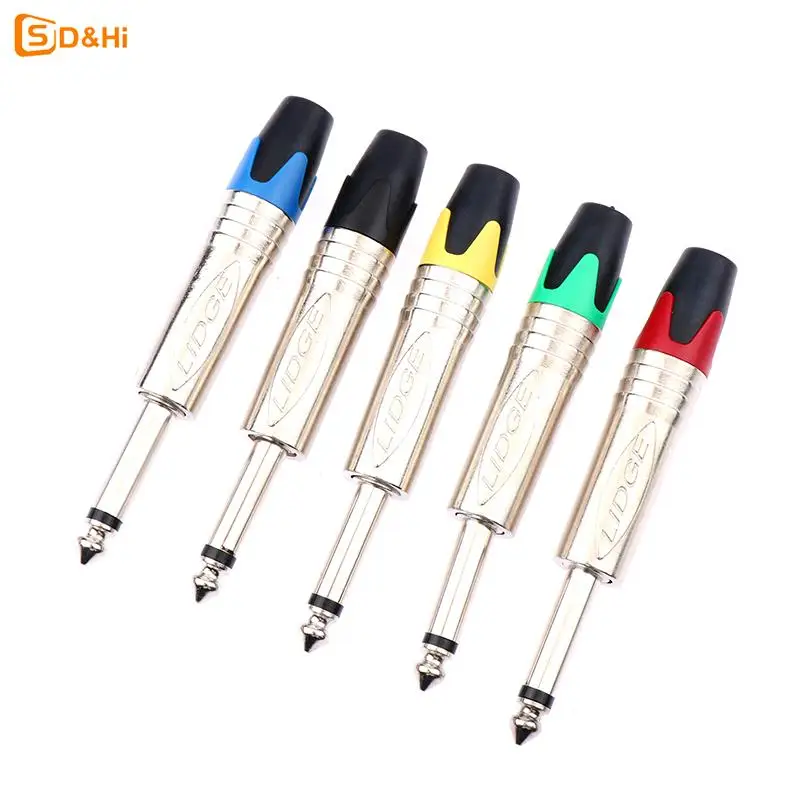 6.35 Mm Audio Plug Mute Plug Connector Jack Mono Assembly Microphone Conector With Mute Function