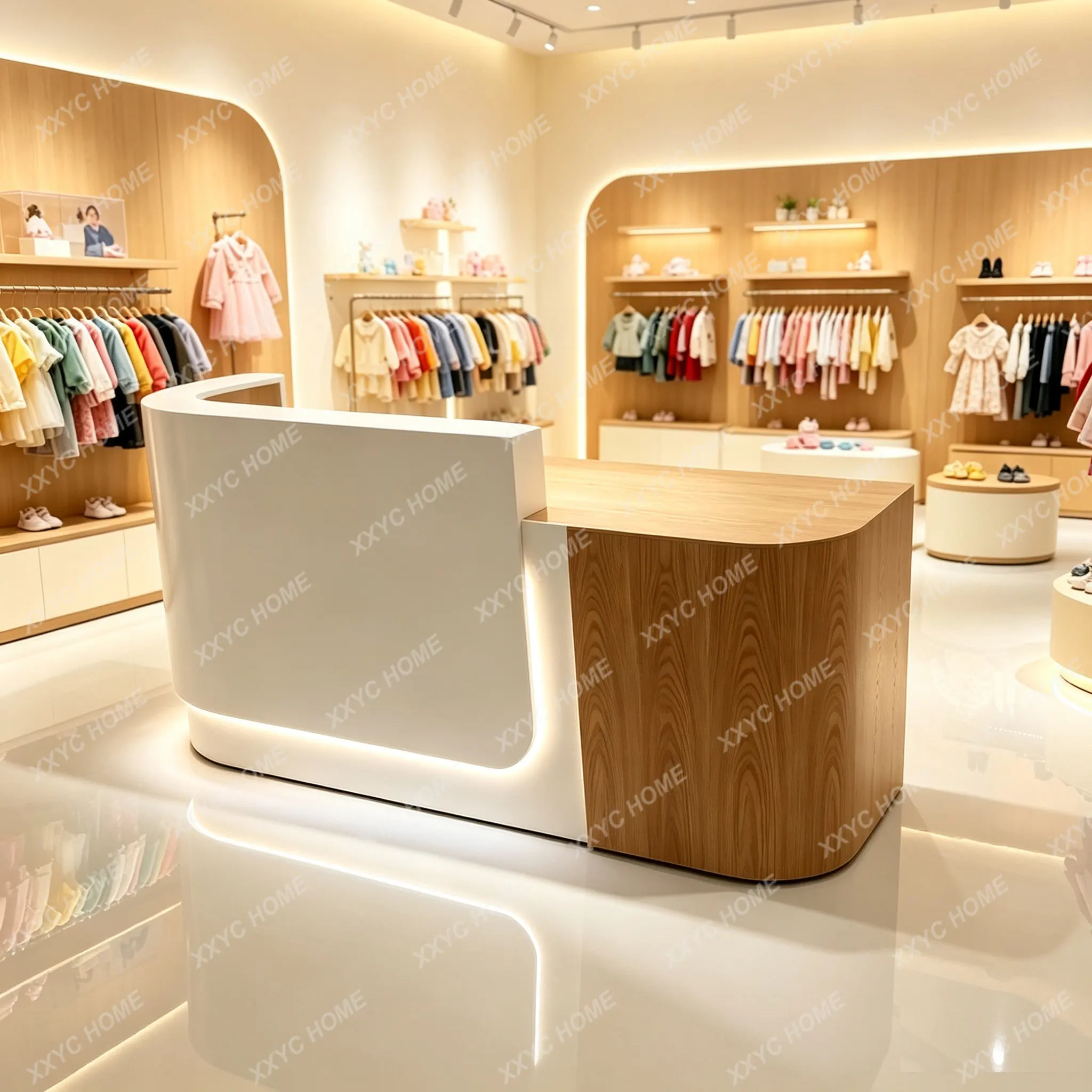 Bar front desk checkout page store small simple modern milk tea women's clothing convenience store beauty salon reception