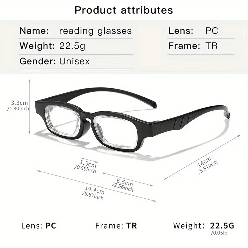 Unisex Fashion New Rotatable Adjustable Focus Glasses +50 To +350 Degrees Presbyopia Glasses Portable Reading Glasses view 5