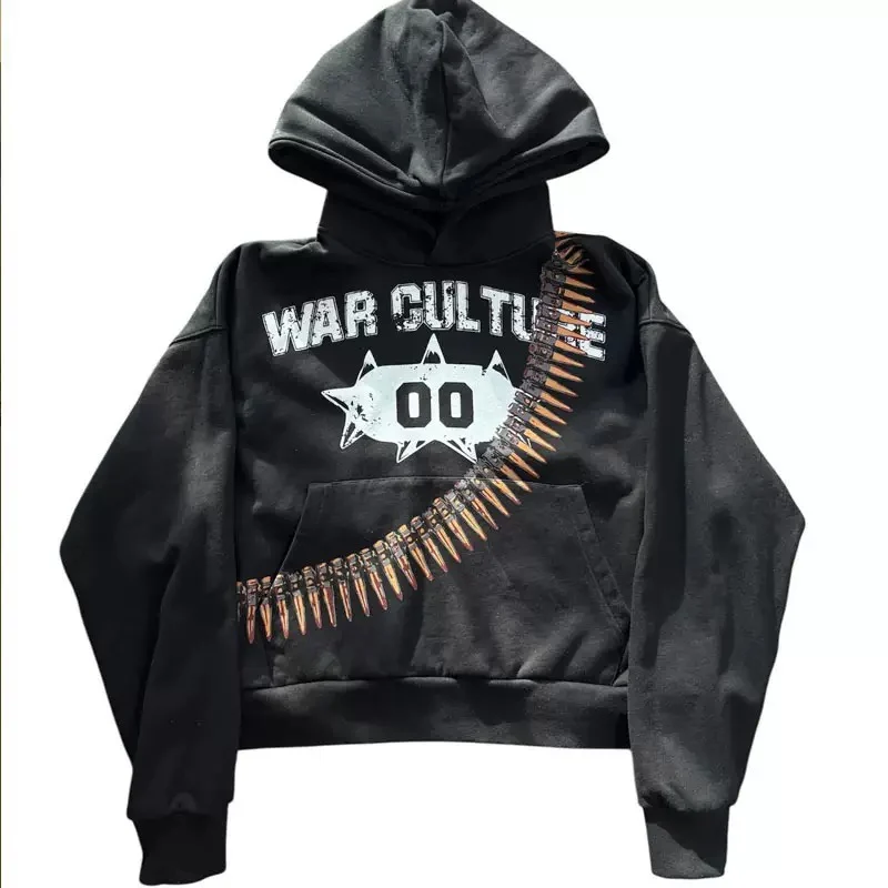 Y2k الهيب هود سكيت كل مباراة عارضة البلوز شارع العليا متعة هندسية إلكتروني الرسم طباعة طويلة الأكمام المتضخم هوديس #2