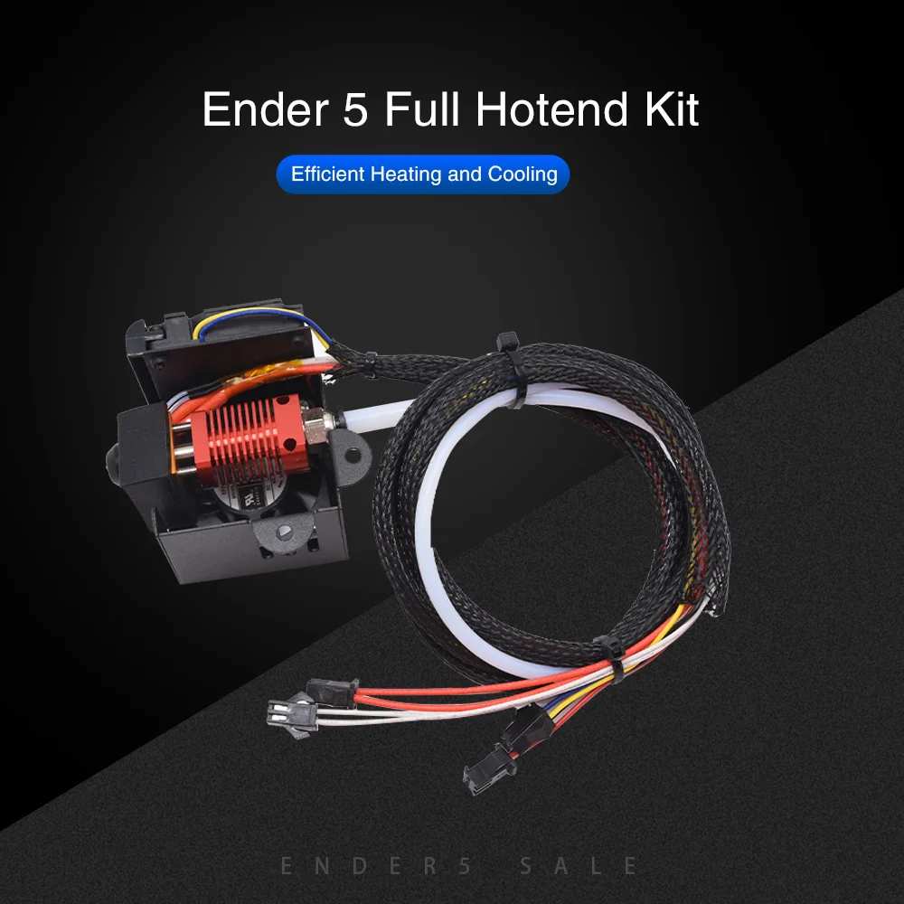 

ELVES Ender 3/CR10 Hotend 12 В 24 в 40 Вт полный сборный экструдер охлаждающий вентилятор с силиконовой крышкой для 3D принтера Ender3 / 5 /CR10