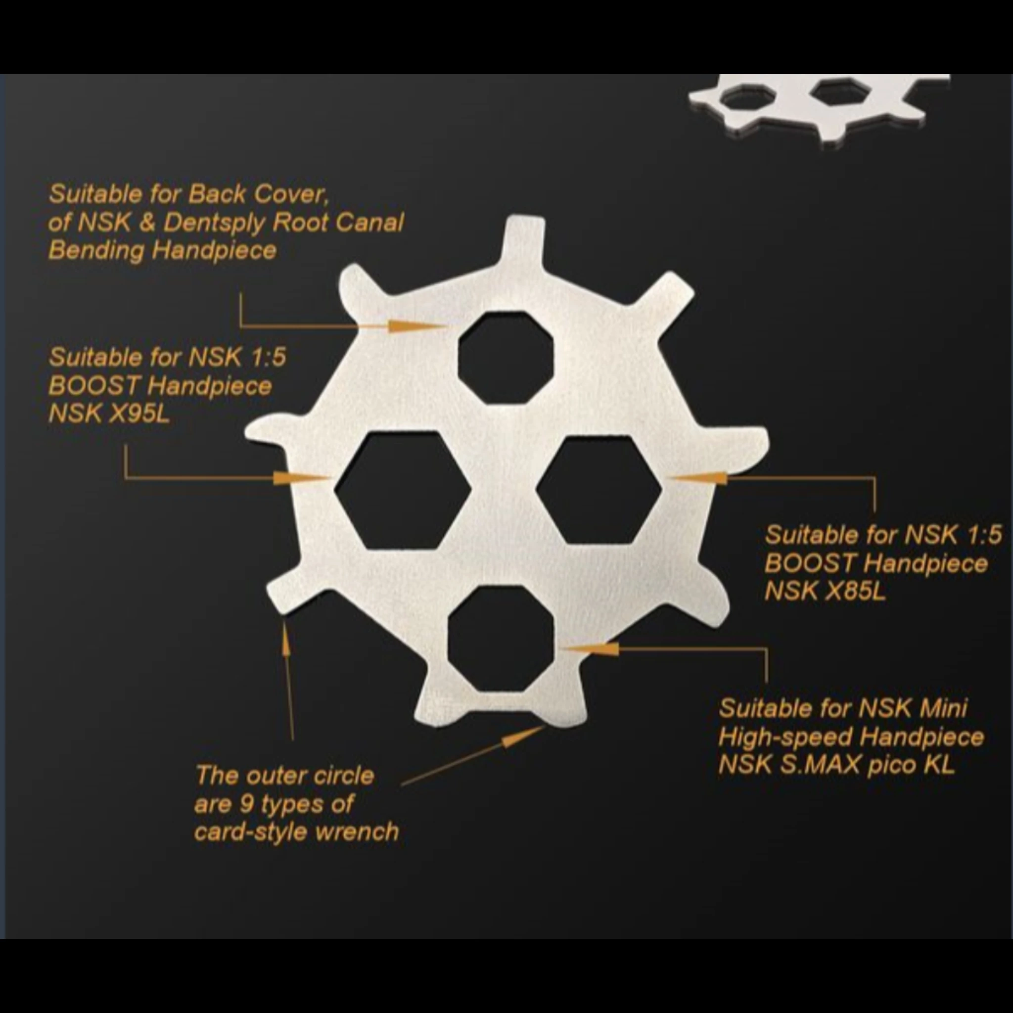 Многофункциональный гаечный ключ NSK KAVO WH Sirona, зубная турбина, имплантат, наконечник, картридж, вал ротора, шпиндель, задняя крышка, инструмент для ремонта