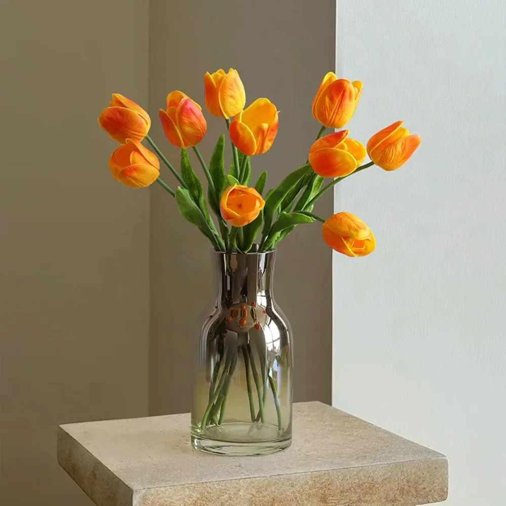 Simulation flower tulip single branch simulation feel moisturizing tulip wedding supplies home decoration wedding bouquet
