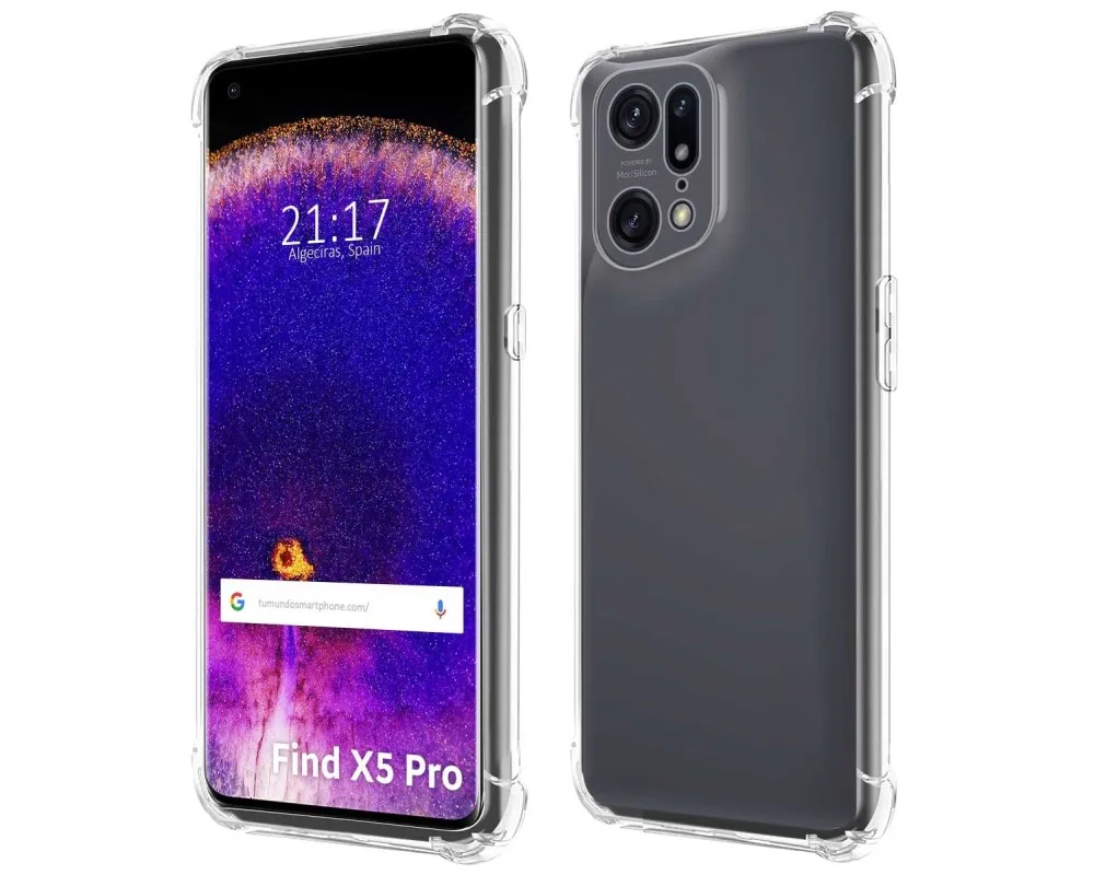 Transparent shockproof silicone case for Oppo Find X5 Pro 5G