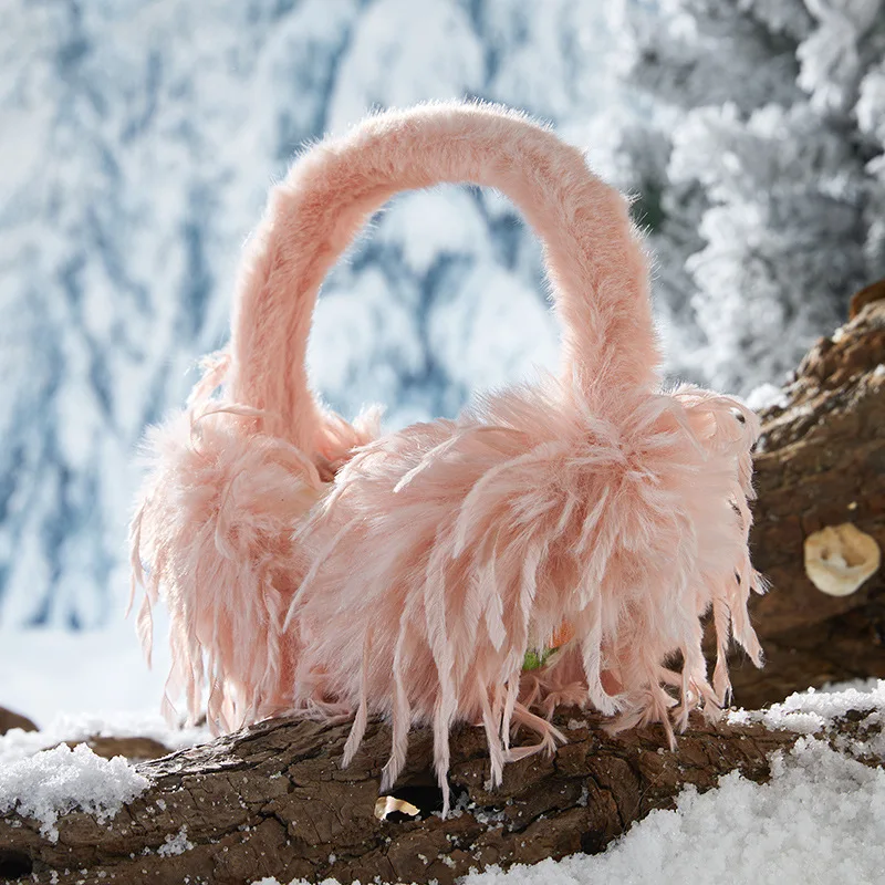 Winter New Plush Earmuffs Exquisite High Quality Colorful Flowing Woman Earmuffs Fashion Accessories Christmas Gifts