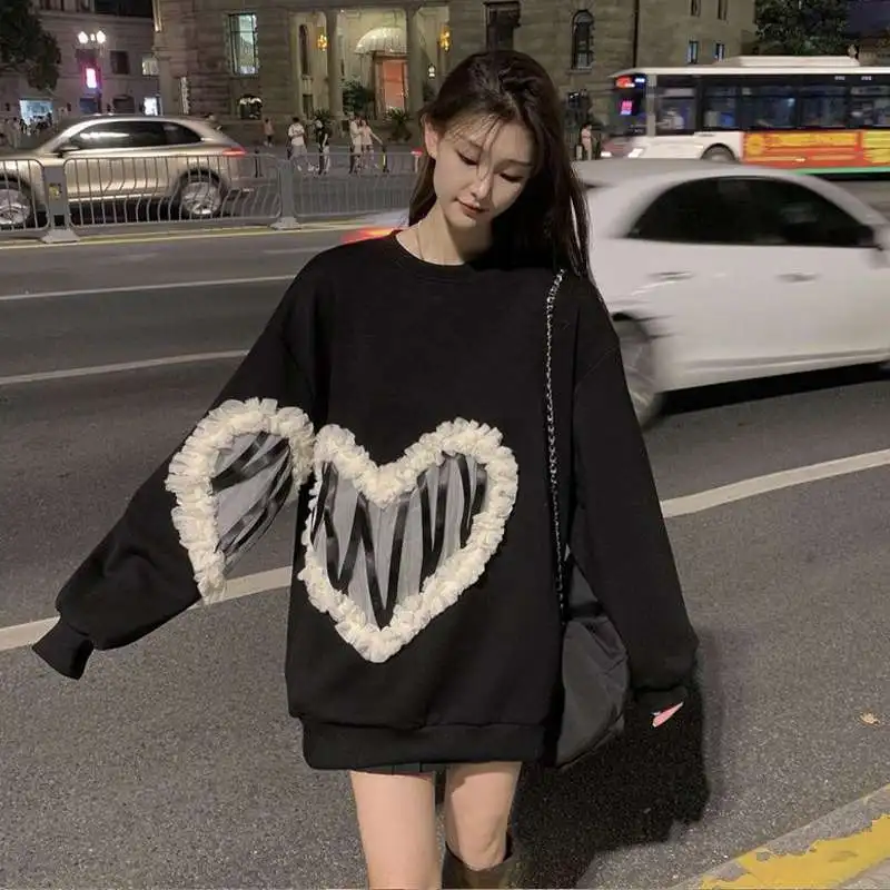 Felpe Donna Stampa animalier Minimalismo Flessibile Elegante Split Hipster Hiphop Mezza zip Ragazze stagionali Raglan fumé Rosso Scollo a V